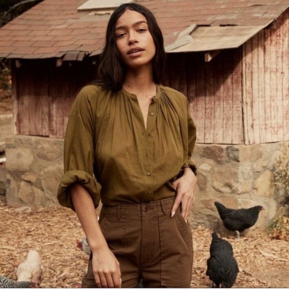 Doen Tops - Doen Green Jane Top